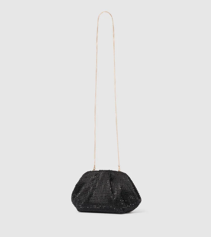 forever new  SIGNATURE REECE Ruched Embellished Clutch for Women | Best Price UAE